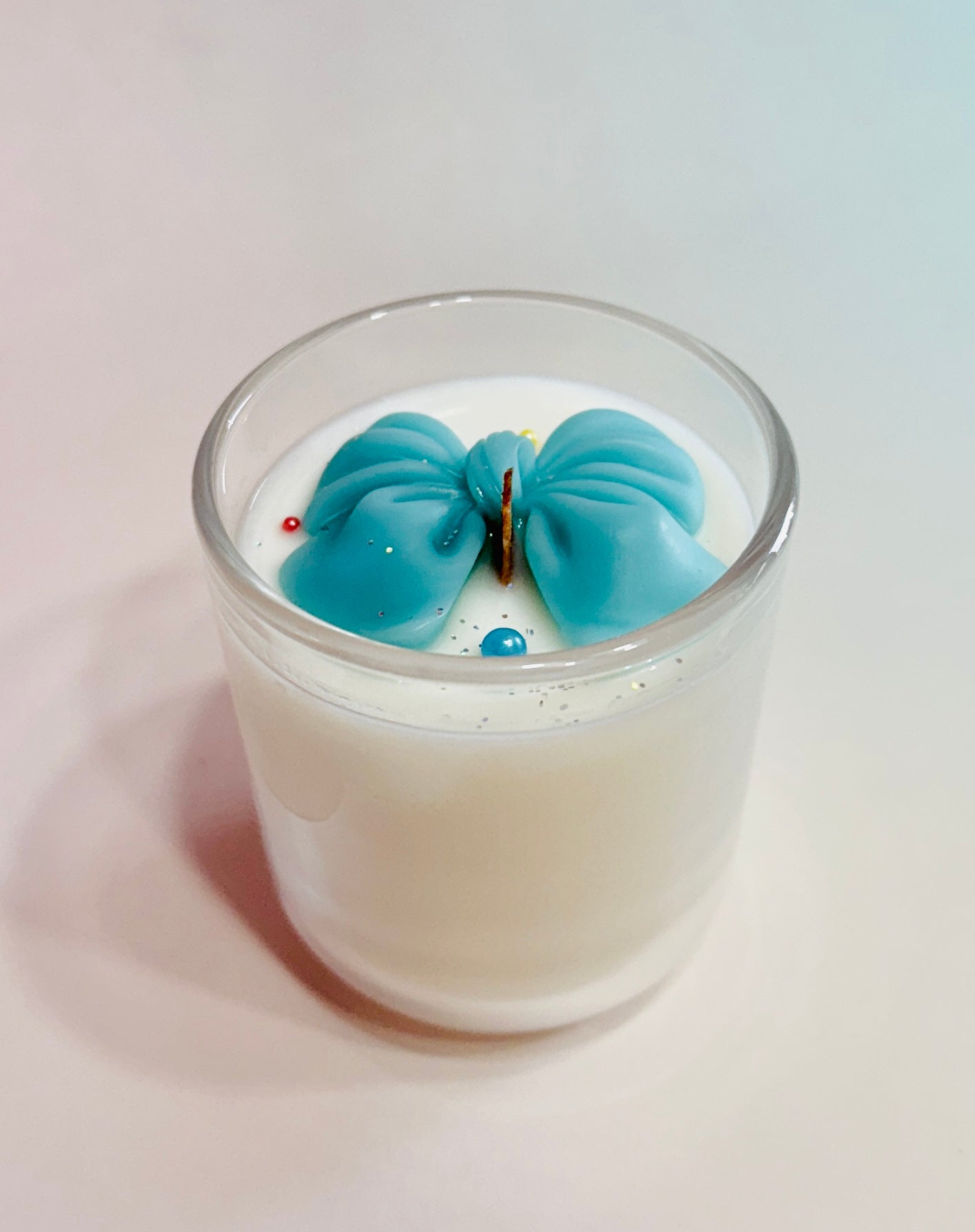 Aqua Ribbon Candle(2.5oz)