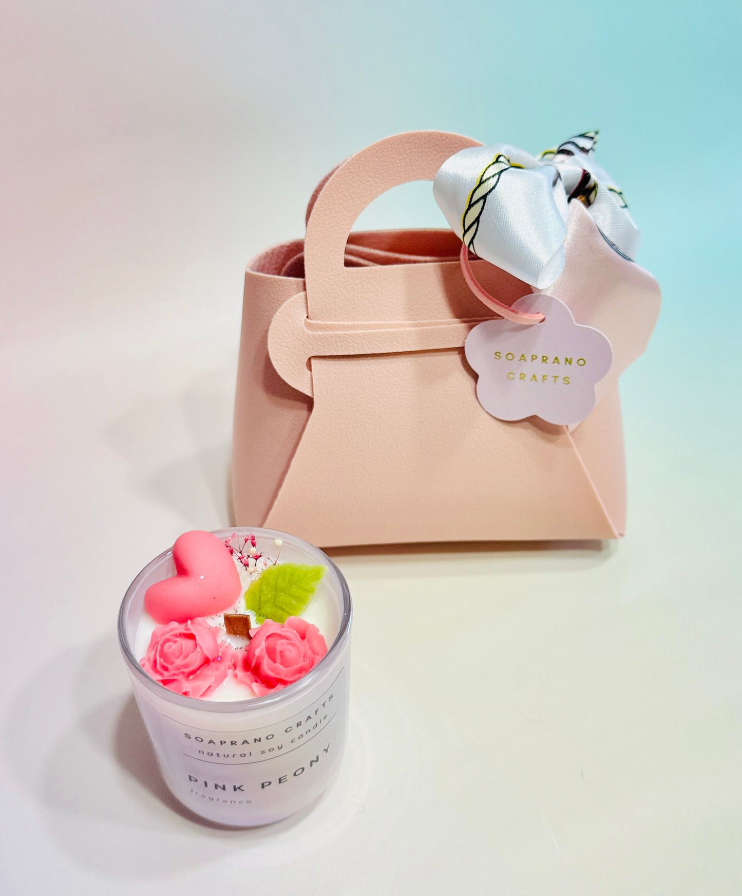 Pink Heart Garden Candle(2.5oz)