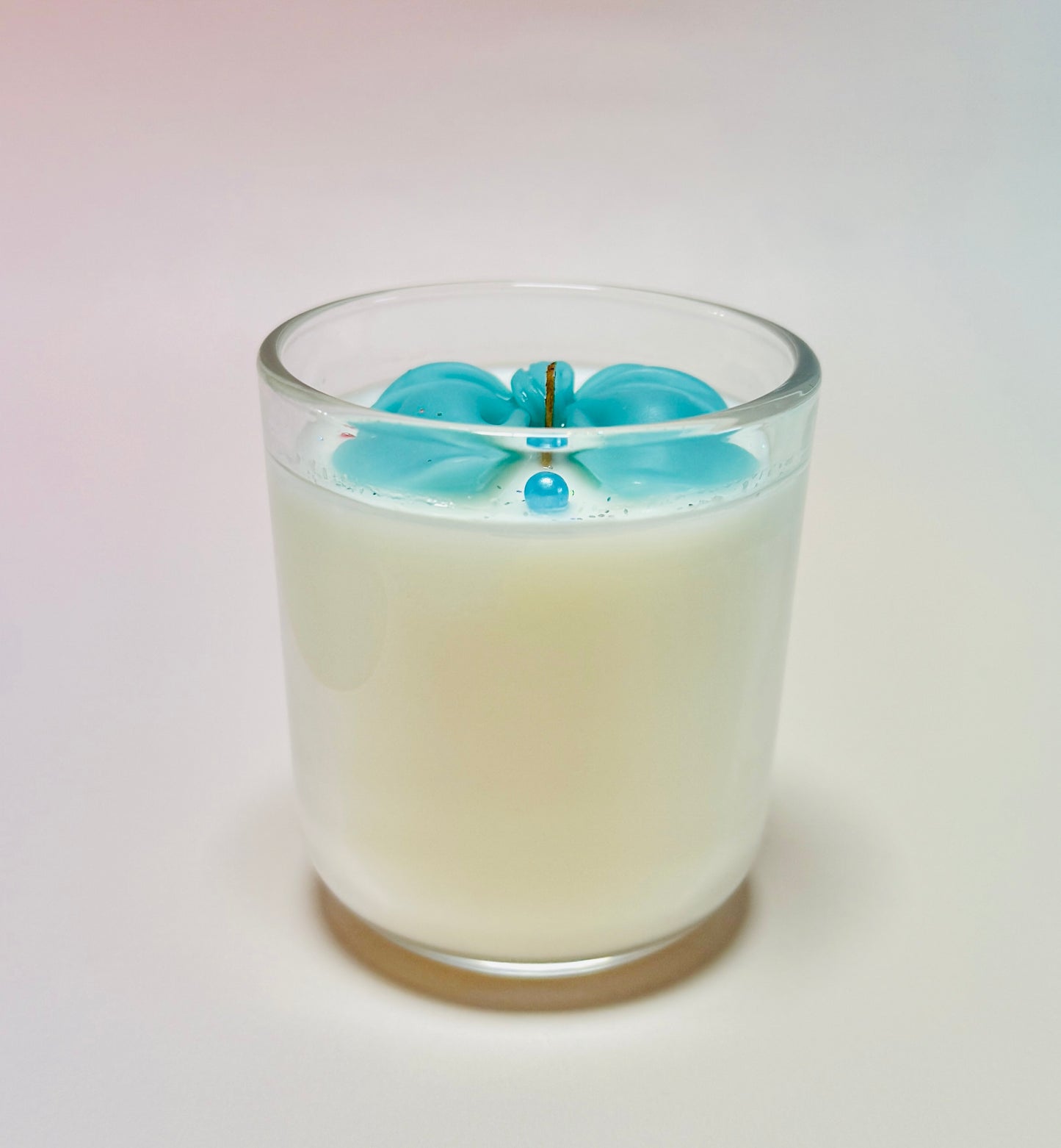 Aqua Ribbon Candle(2.5oz)