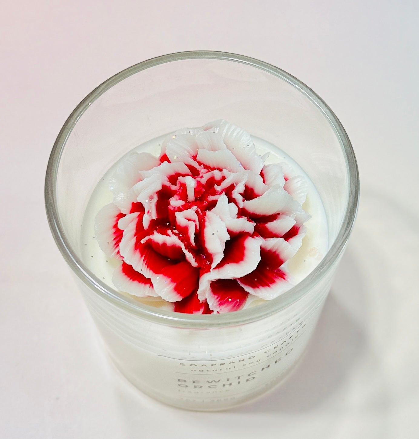Red Carnation Bloom Candle(7oz)