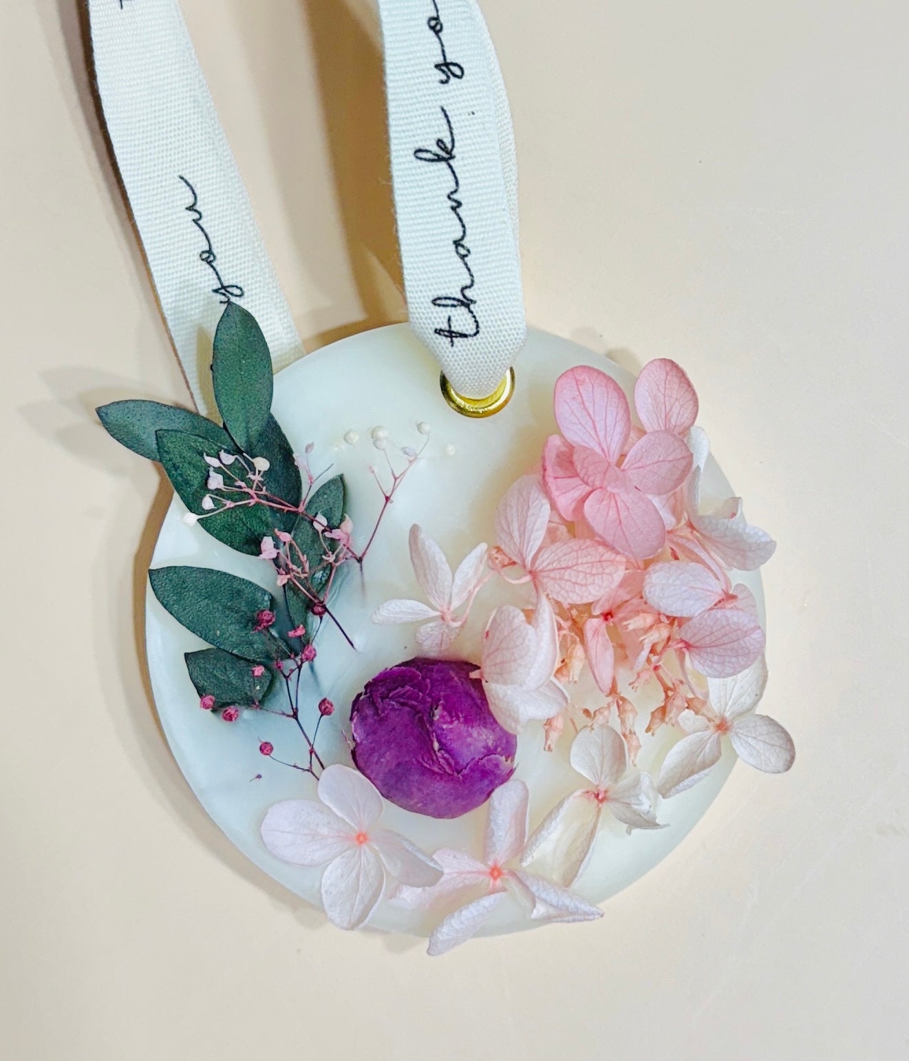 Pink Botanical Flower Wax Sachet(Round)