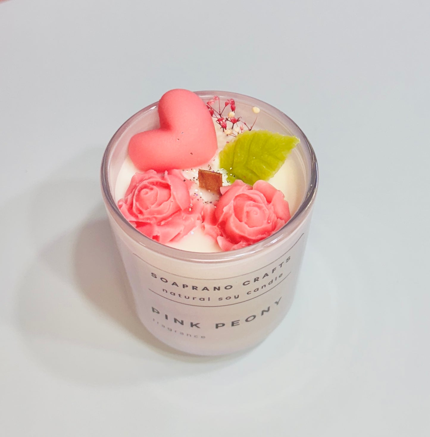 Pink Heart Garden Candle(2.5oz)