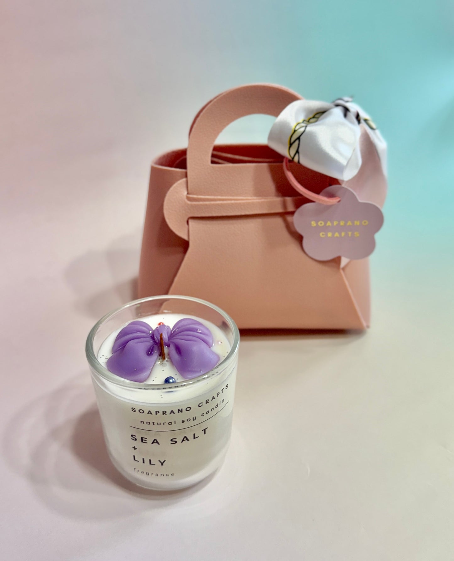 Lilac Ribbon Candle(2.5oz)