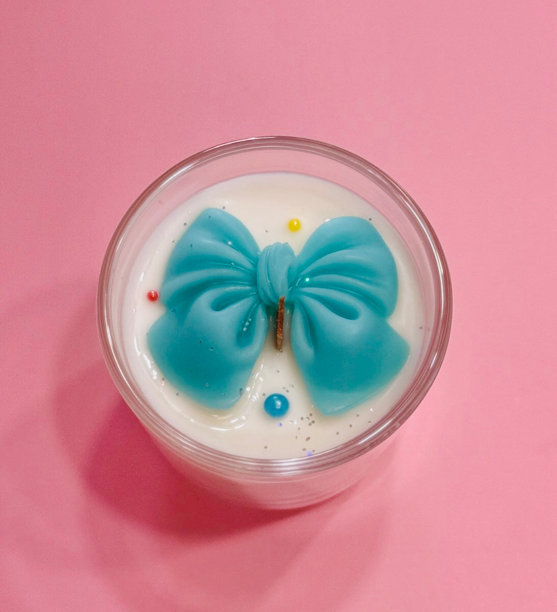 Aqua Ribbon Candle(2.5oz)