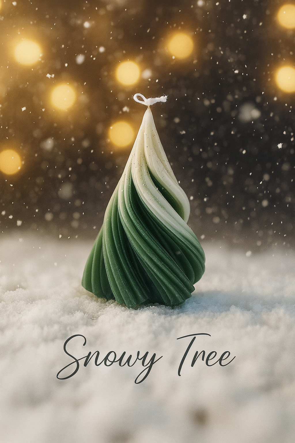 Snowy Tree  Candle