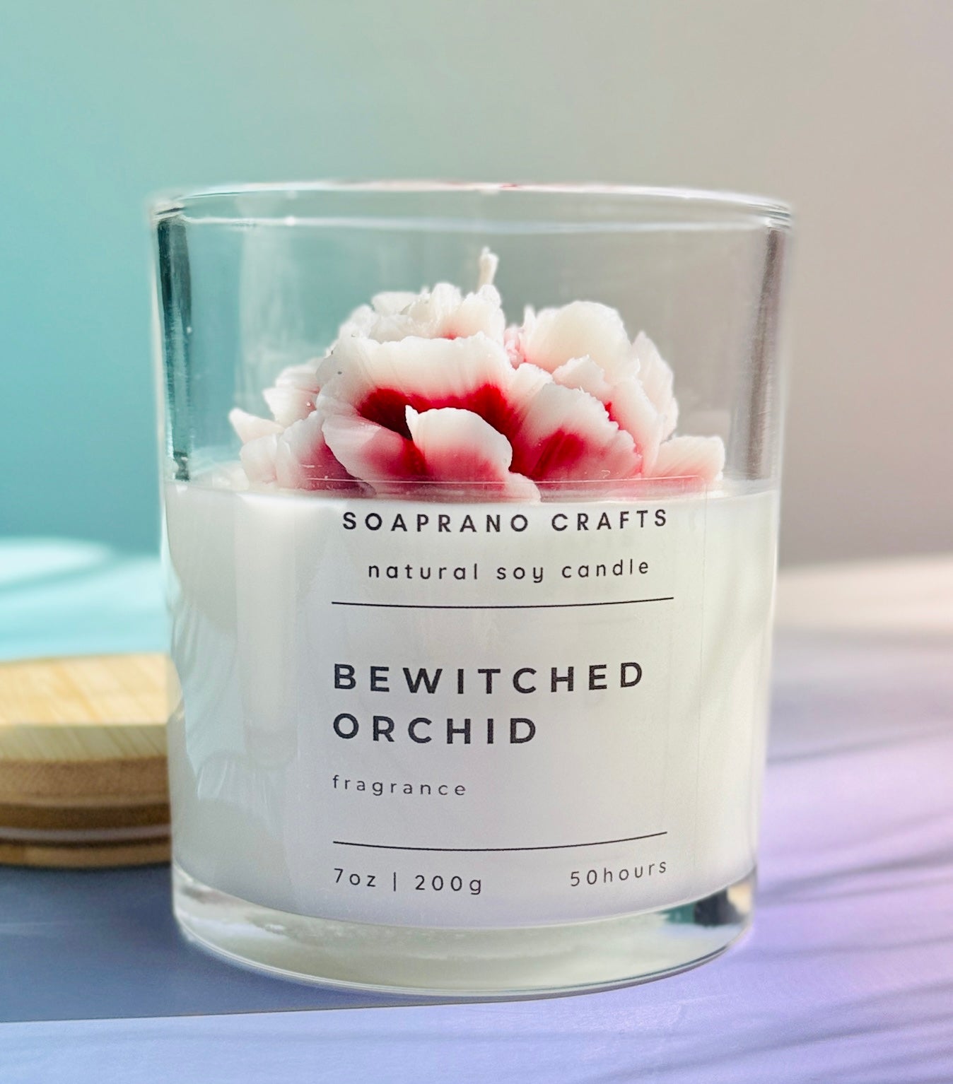 Red Carnation Bloom Candle(7oz)