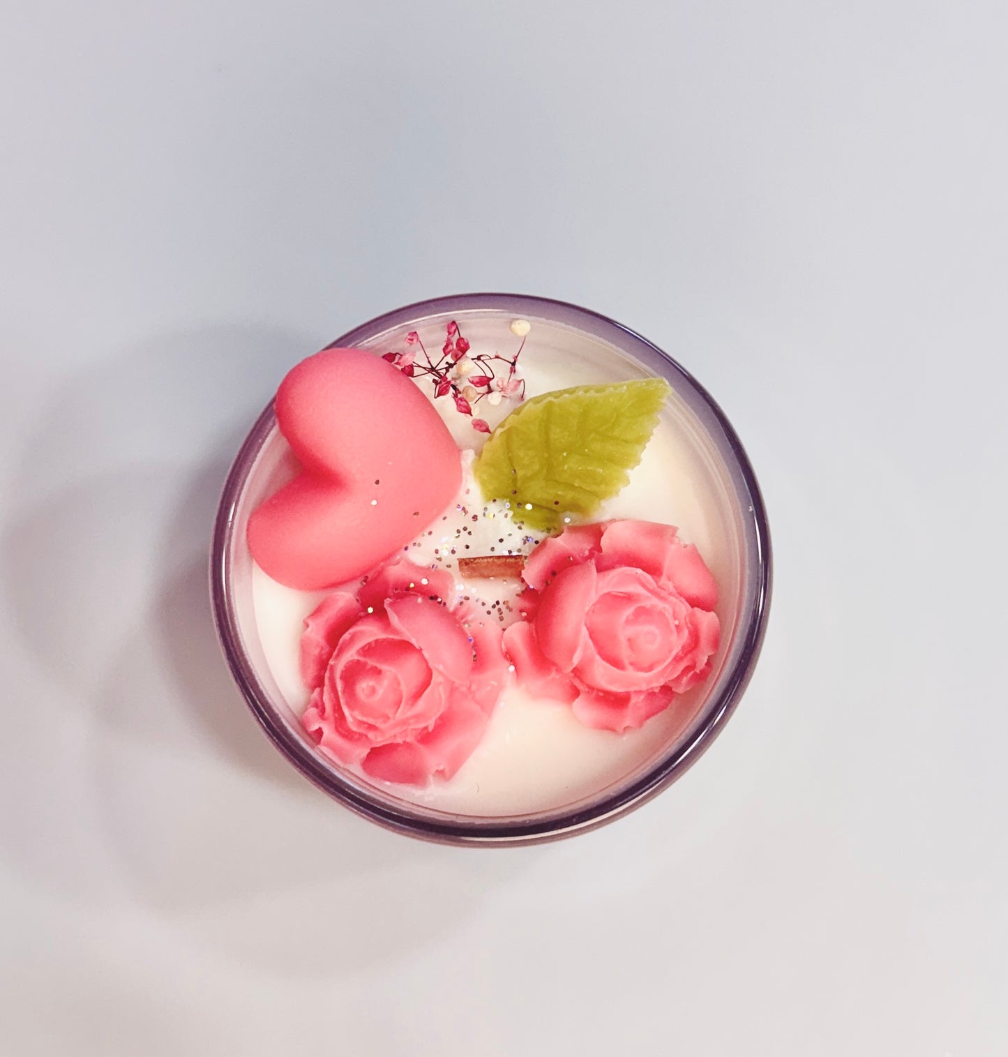 Pink Heart Garden Candle(2.5oz)