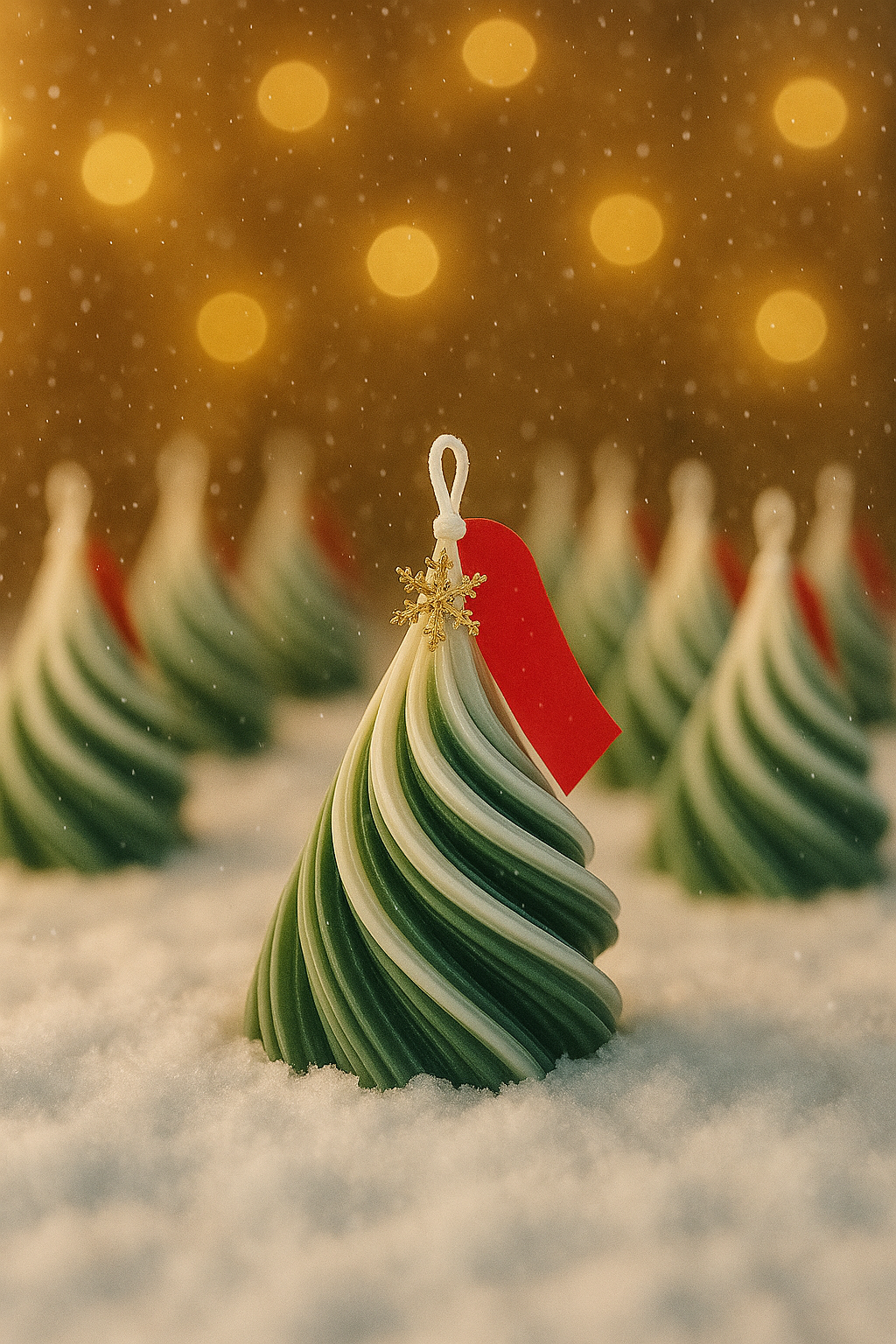 Snowy Tree  Candle