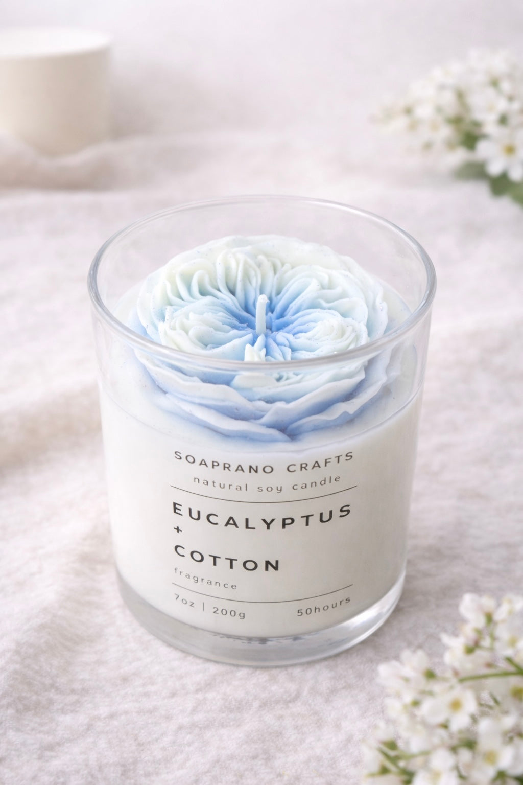 Blue Juliet Rose and Apple Sage Candle Duo Set(Welcome to Your New Home Edition)