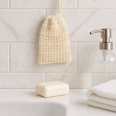 Natural Sisal Soap Saver Bag