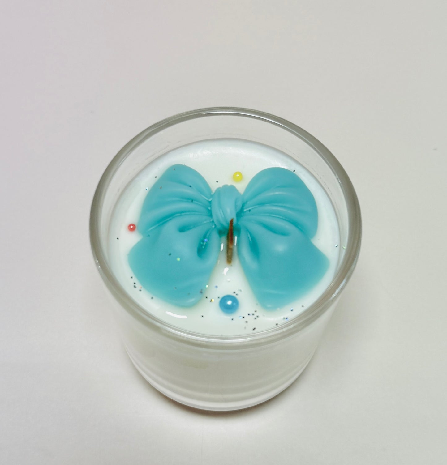 Aqua Ribbon Candle(2.5oz)