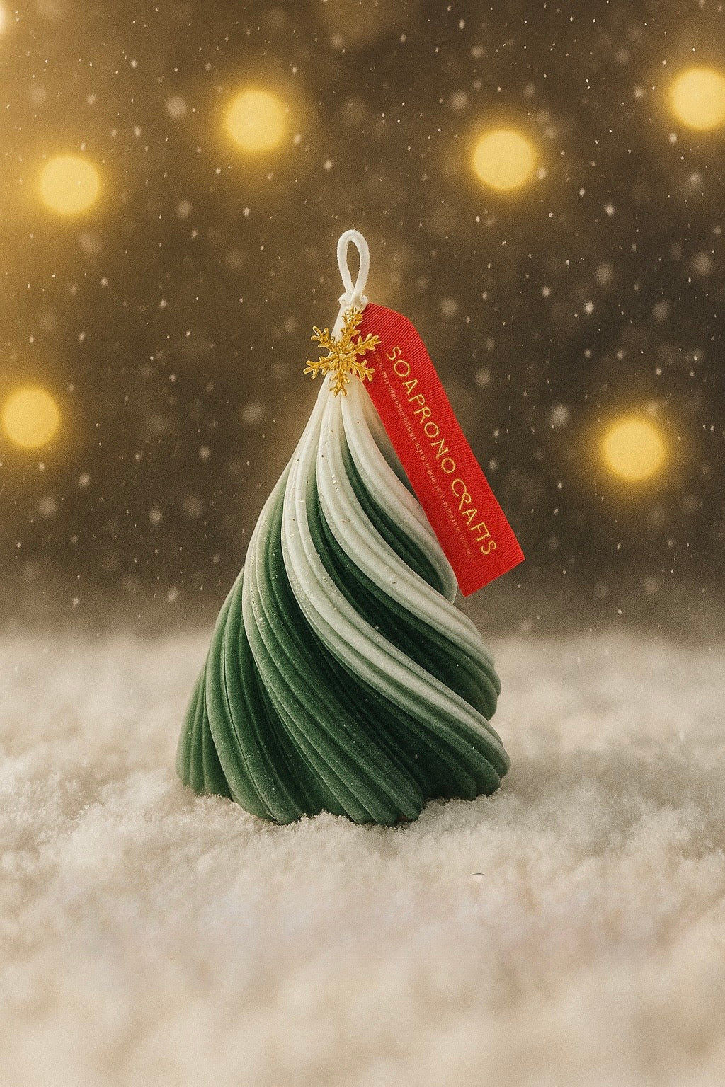 Snowy Tree  Candle