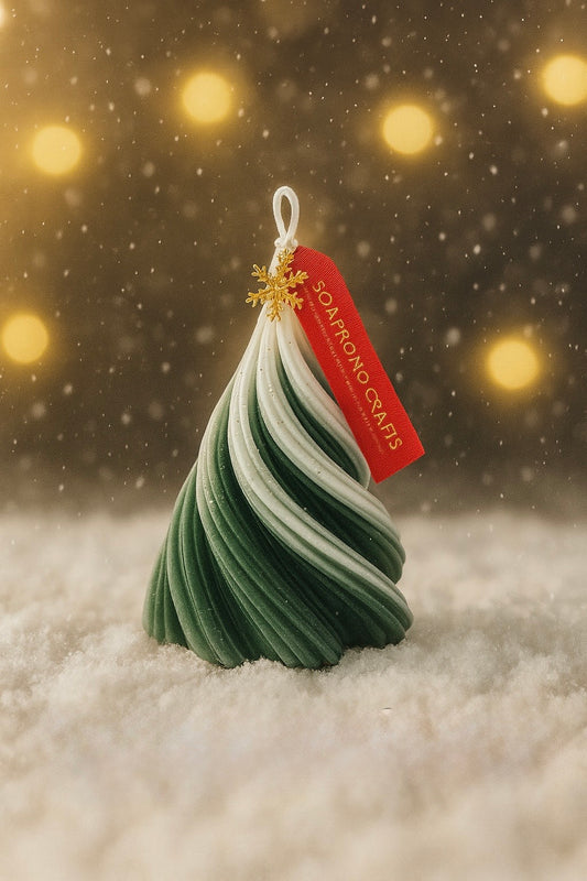 Snowy Tree  Candle