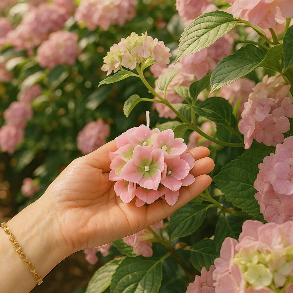 Hydrangea Shaped Candle