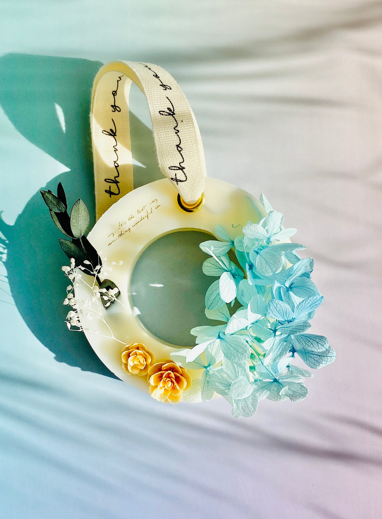 Blue Botanical Flower Wax Sachet(Wreath)