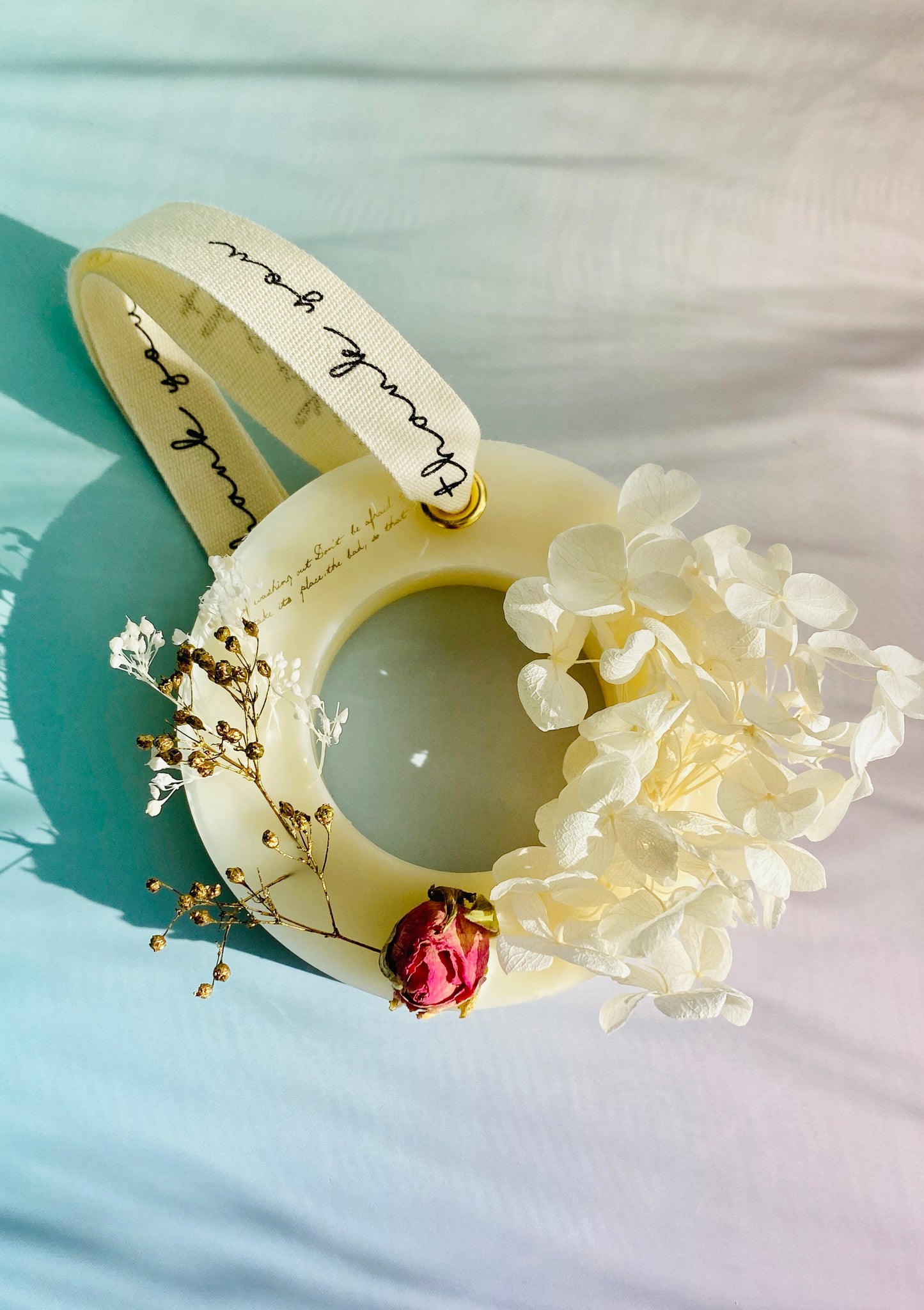 White Botanical Flower Wax Sachet(Wreath)
