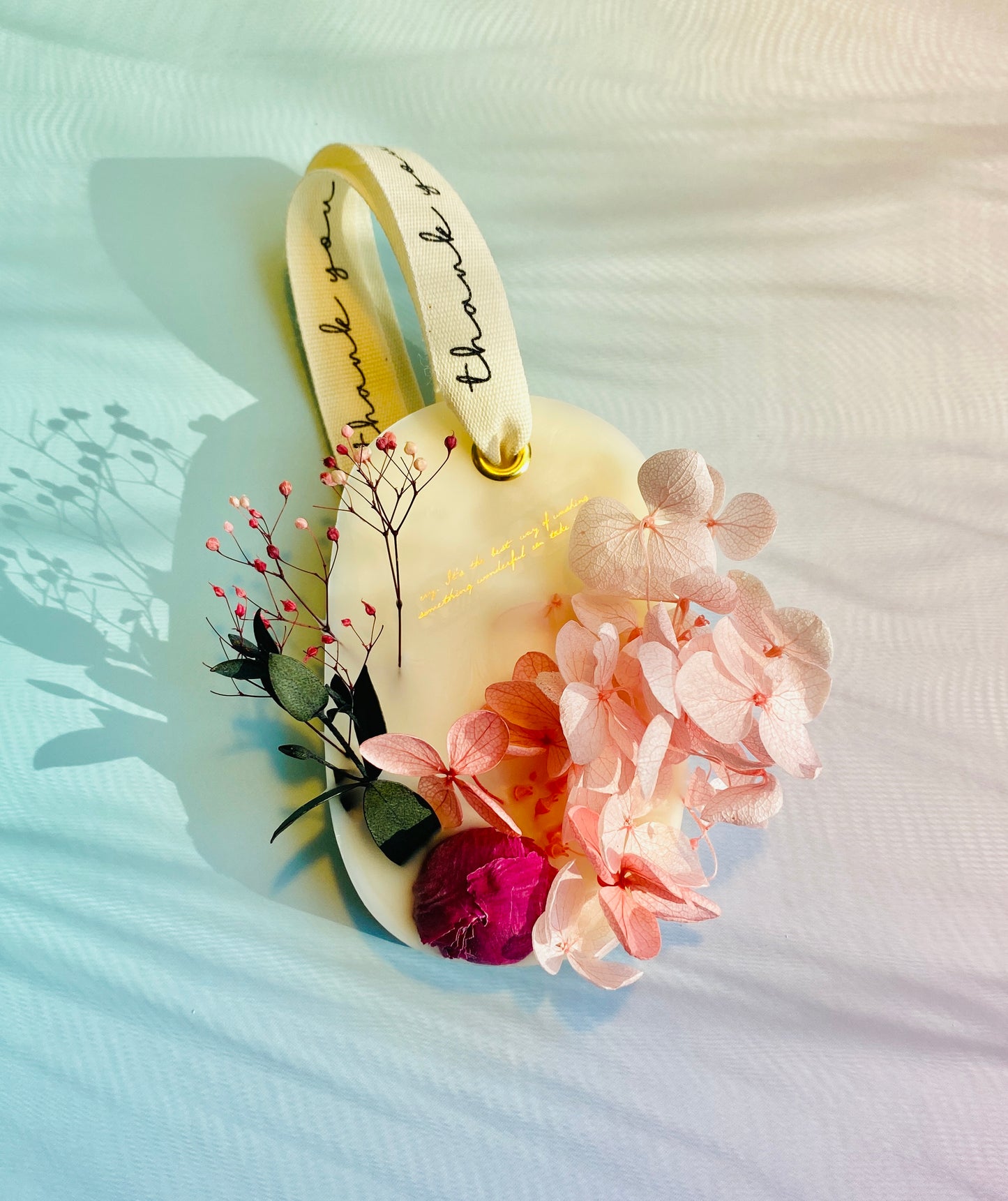 Pink Botanical Flower Wax Sachet(Oval)