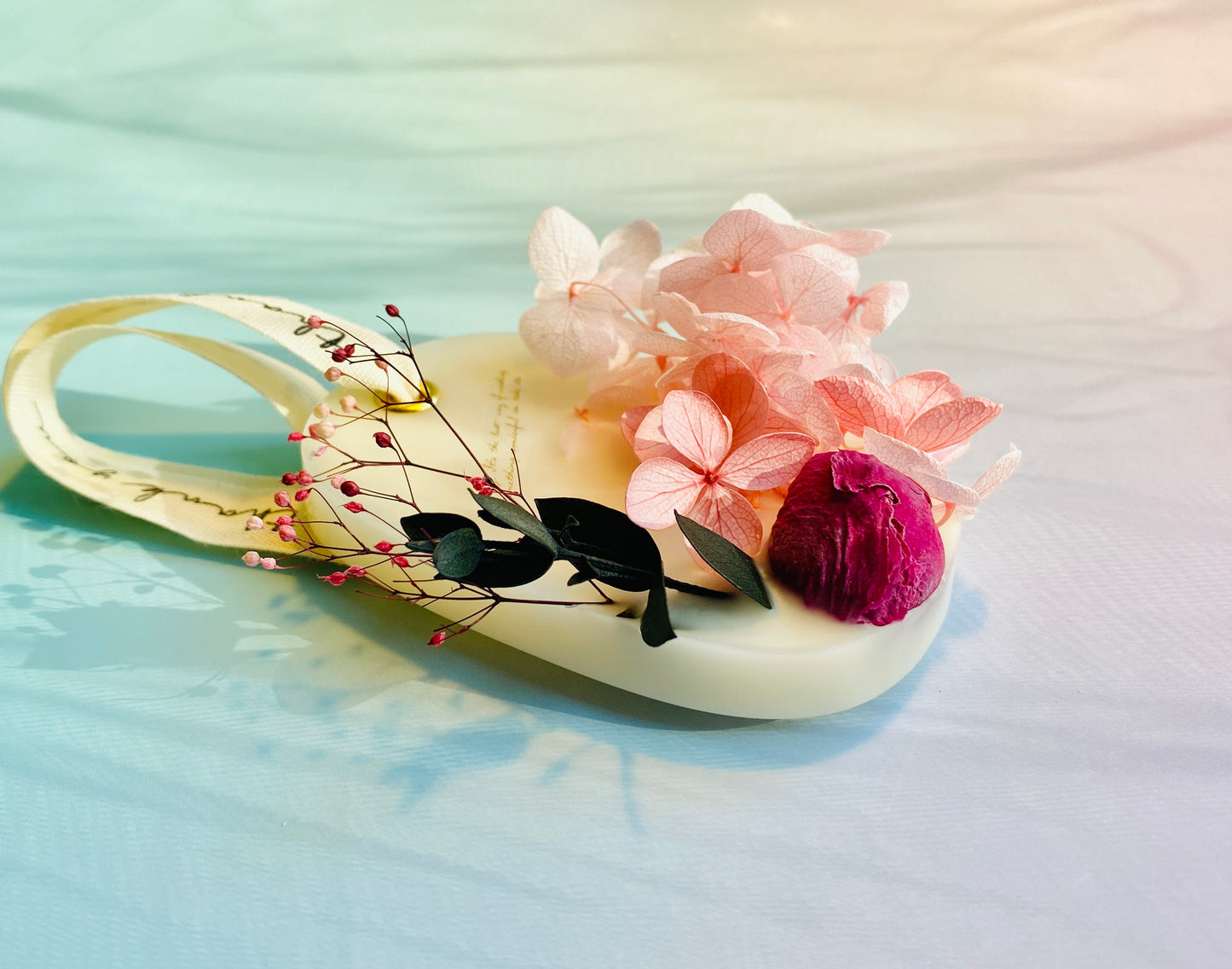 Pink Botanical Flower Wax Sachet(Oval)