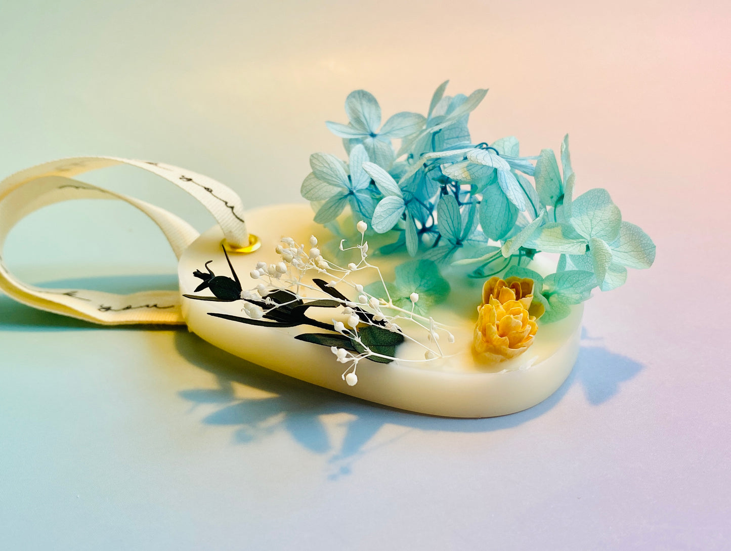 Blue Botanical Flower Wax Sachet(Oval)