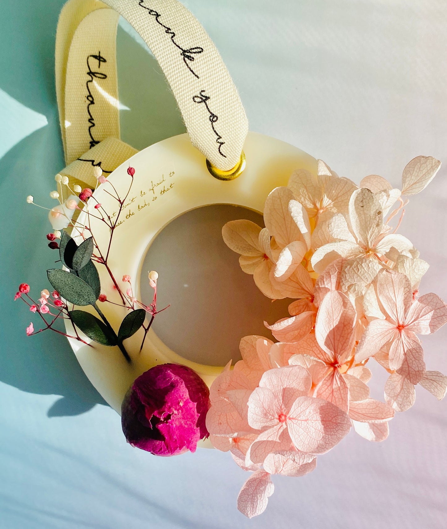 Pink Botanical Flower Wax Sachet(Wreath)