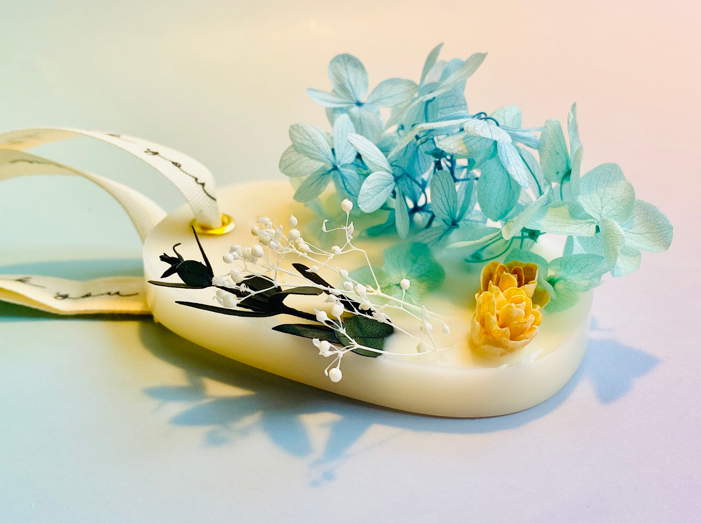 Blue Botanical Flower Wax Sachet(Oval)