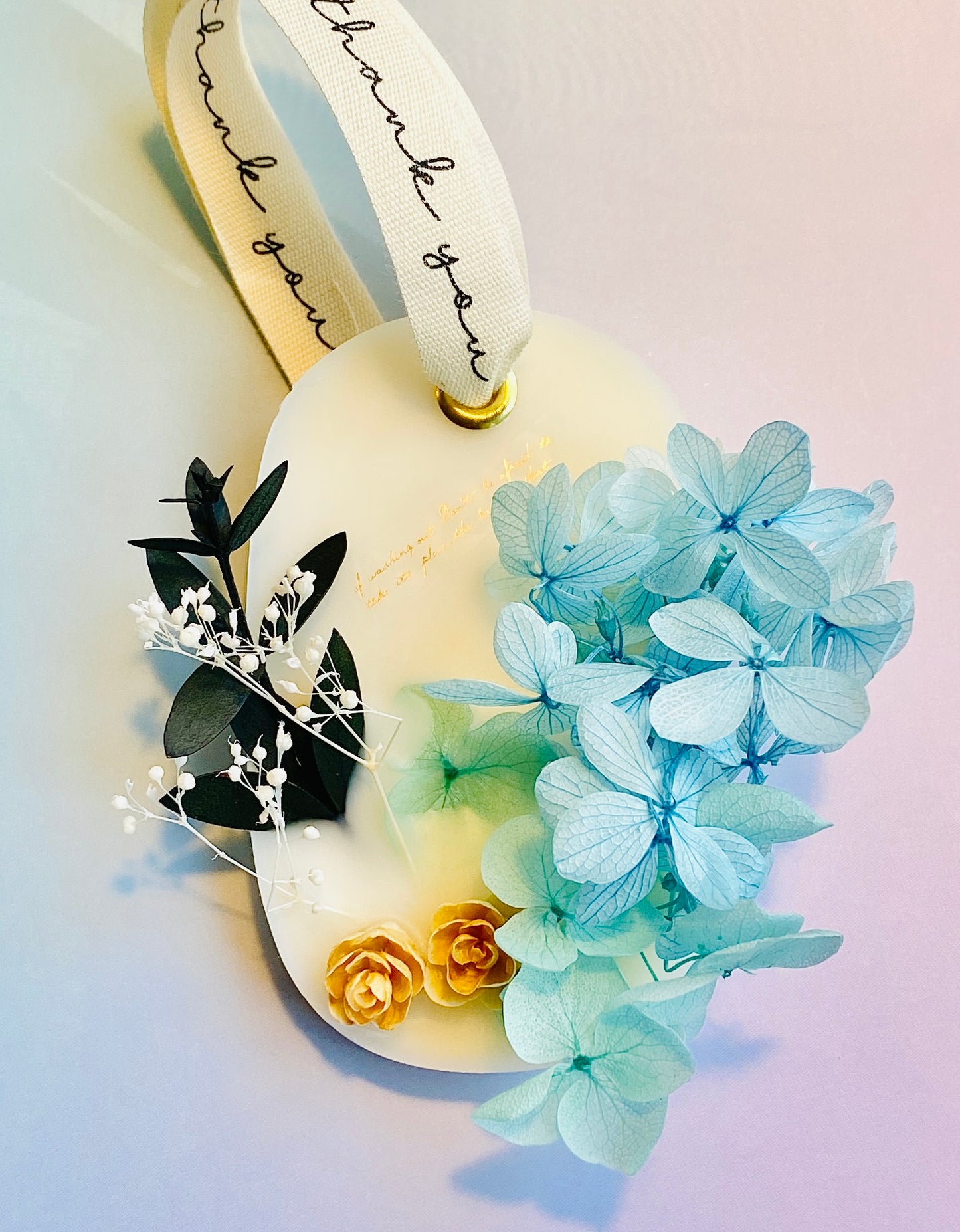 Blue Botanical Flower Wax Sachet(Oval)