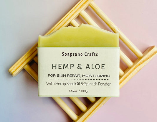 Hemp and Aloe Natural Facial Soap