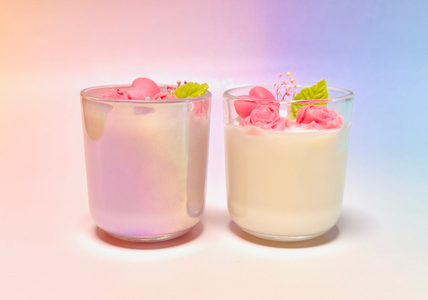 Pink Heart Garden Candle(2.5oz)