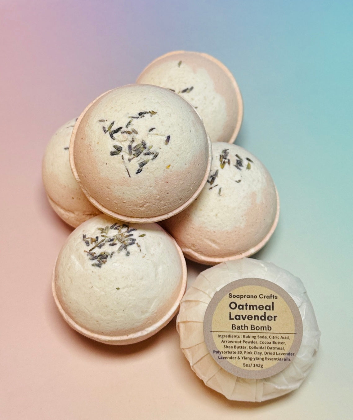 Oatmeal & Lavender Bath Bomb(5oz)