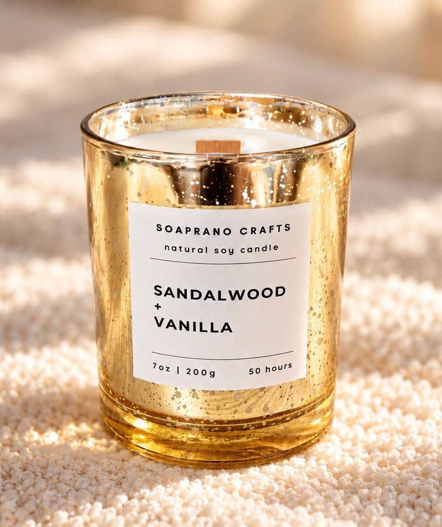 Sandalwood and Vanilla Candle(7oz)