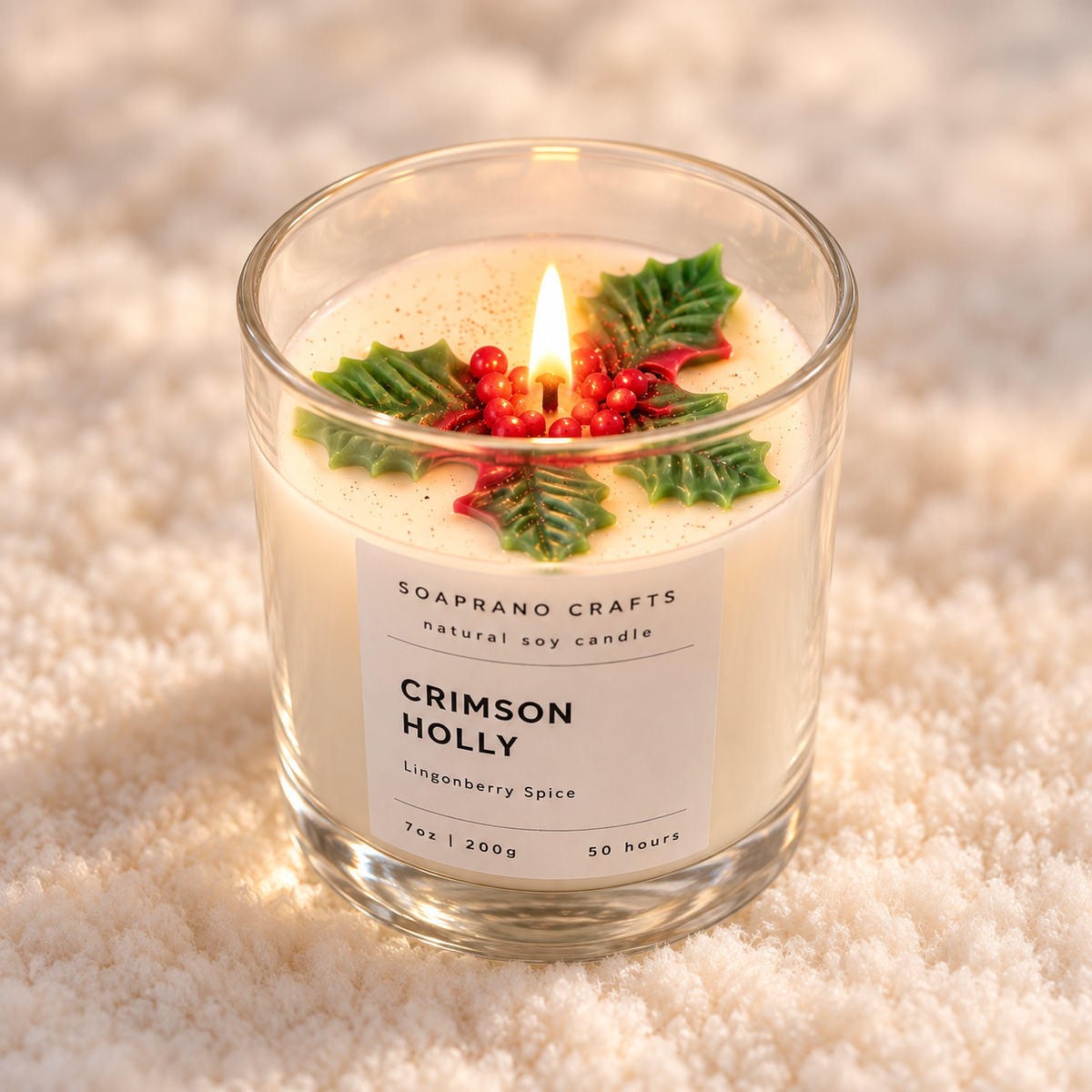 Crimson Holly Candle(7oz)