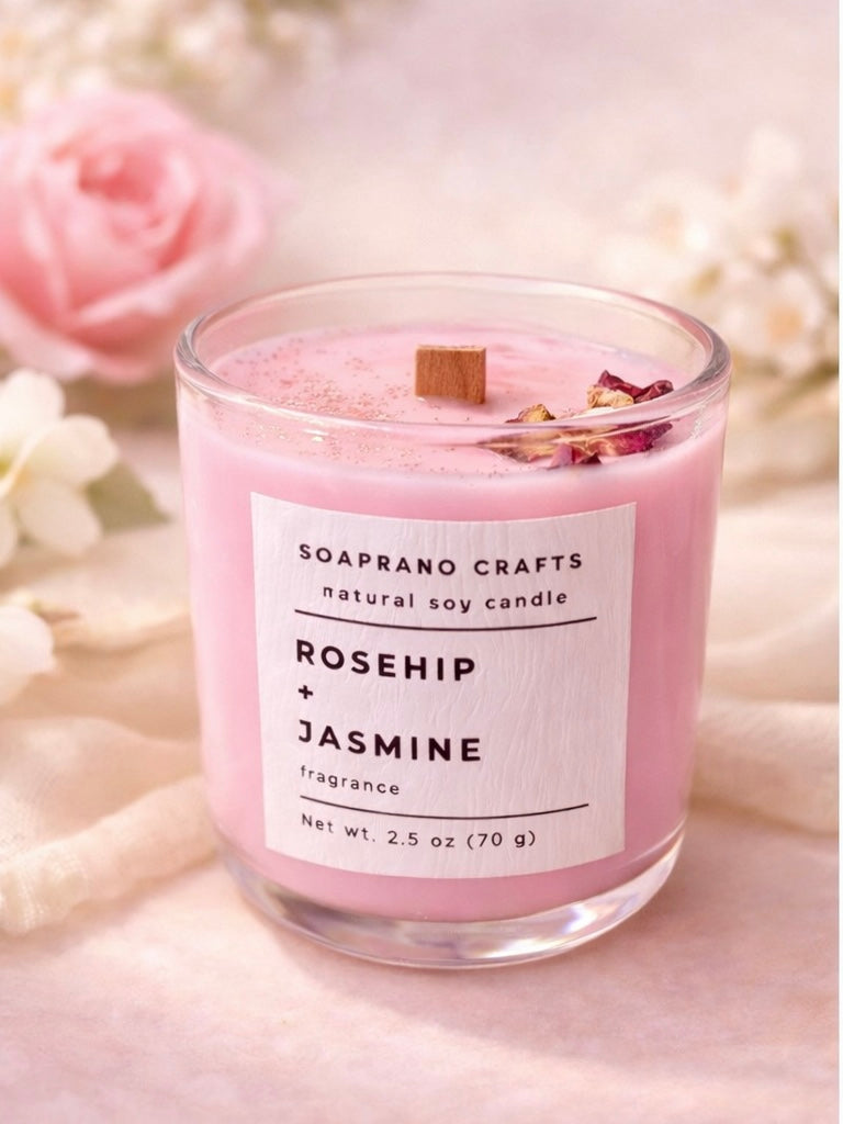 Rosehip Jasmine Candle(2.5oz)