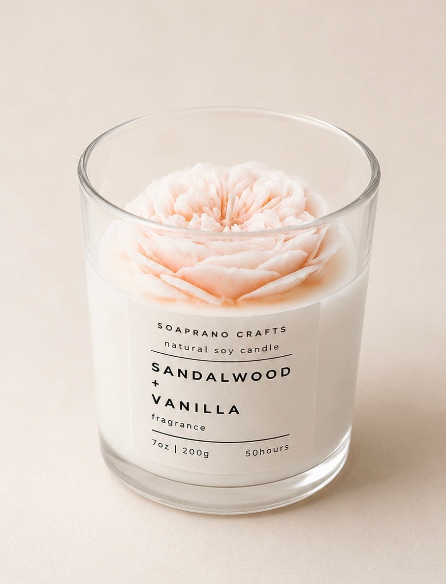 Orange Juliet Rose Candle(7oz)