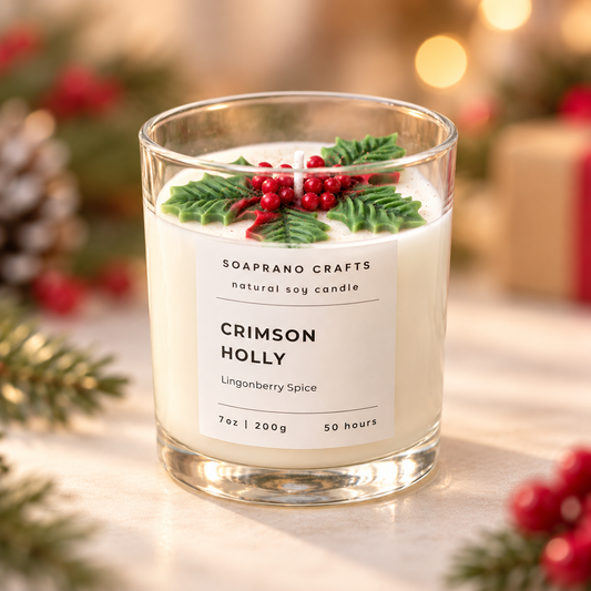 Crimson Holly Candle(7oz)