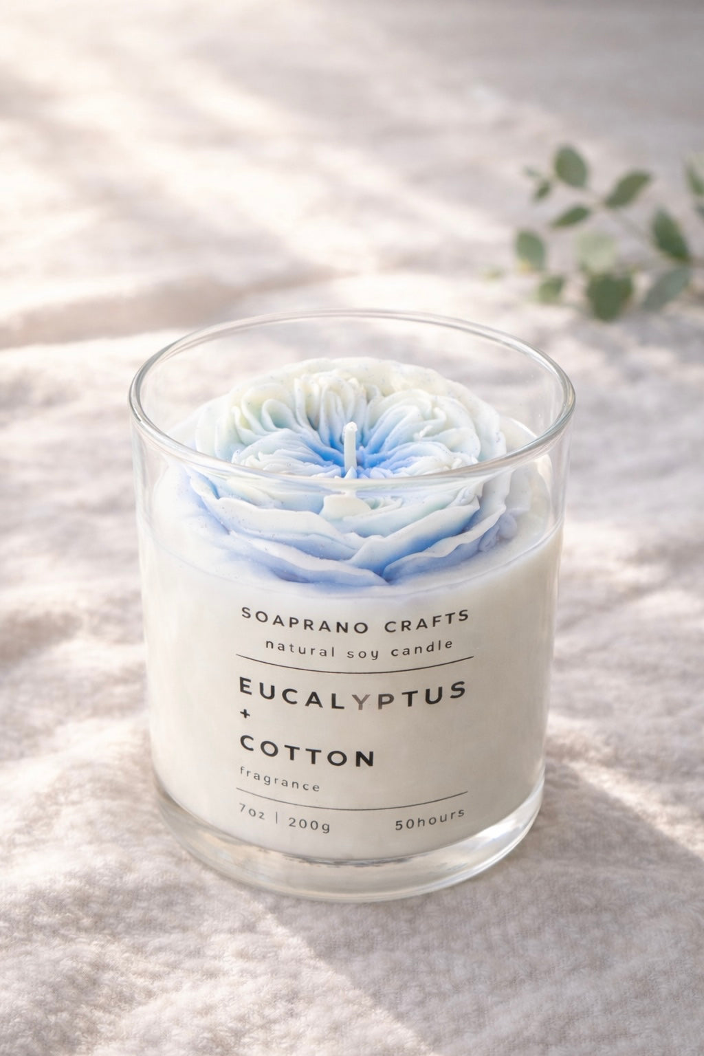 Blue Juliet Rose and Apple Sage Candle Duo Set(Welcome to Your New Home Edition)