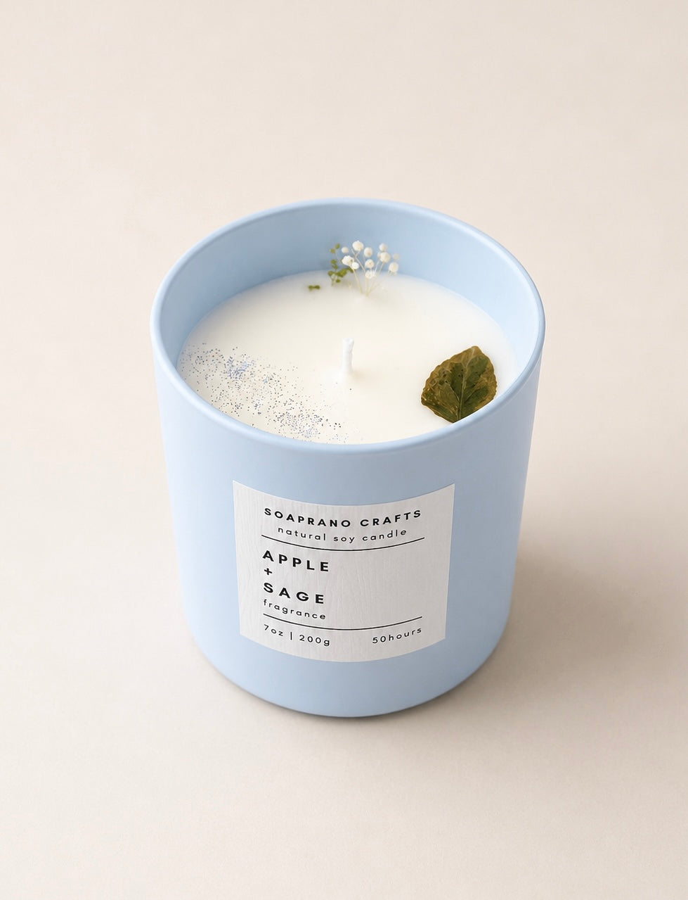 Blue Juliet Rose and Apple Sage Candle Duo Set(Welcome to Your New Home Edition)