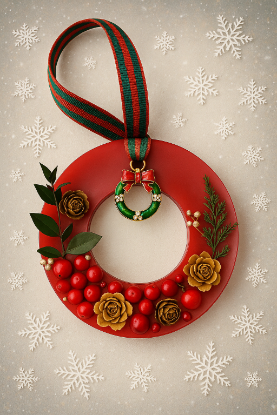 Holiday Botanical Flower Wax Sachet(Wreath)