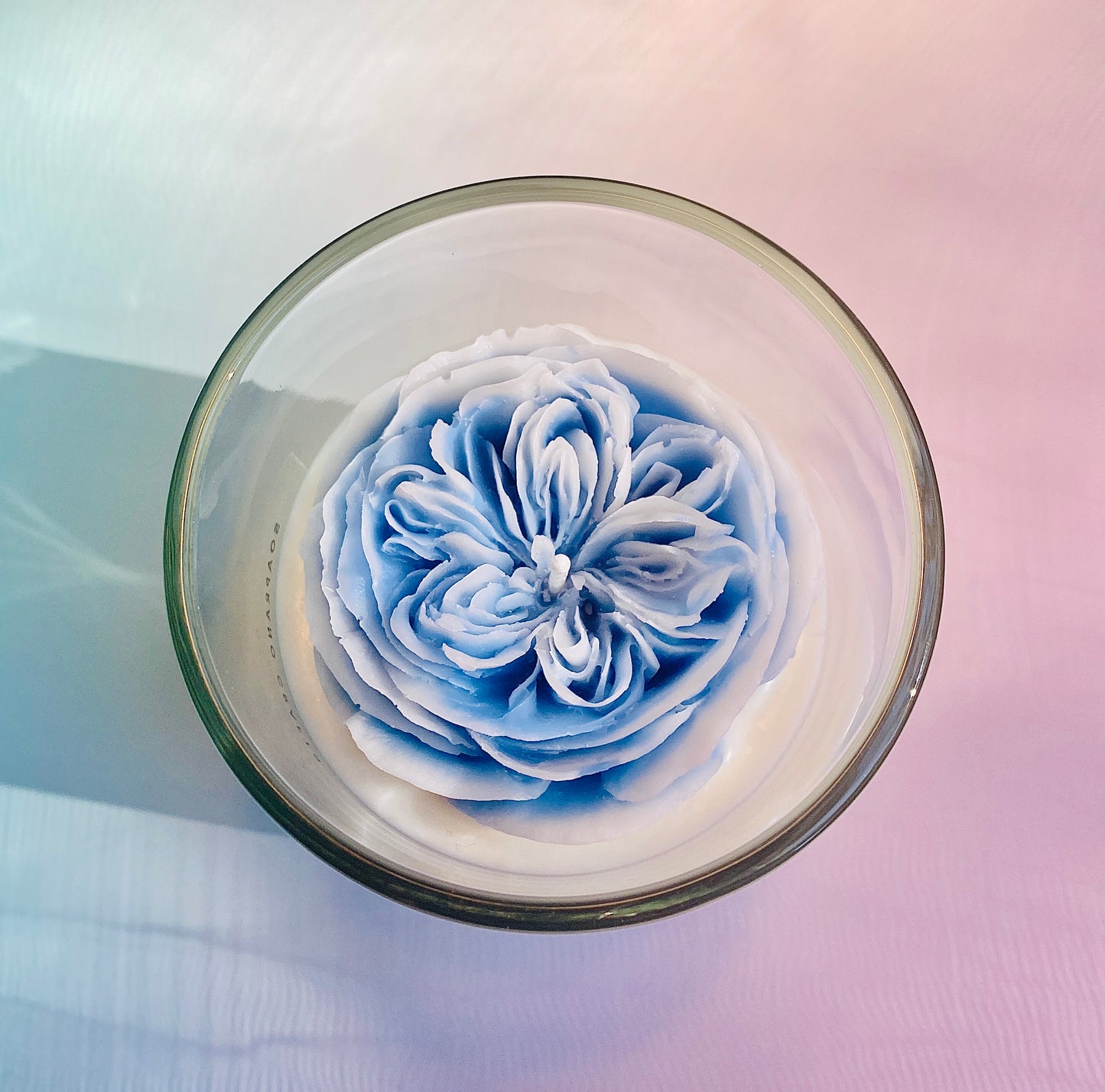 Blue Juliet Rose Container Candle(7oz)