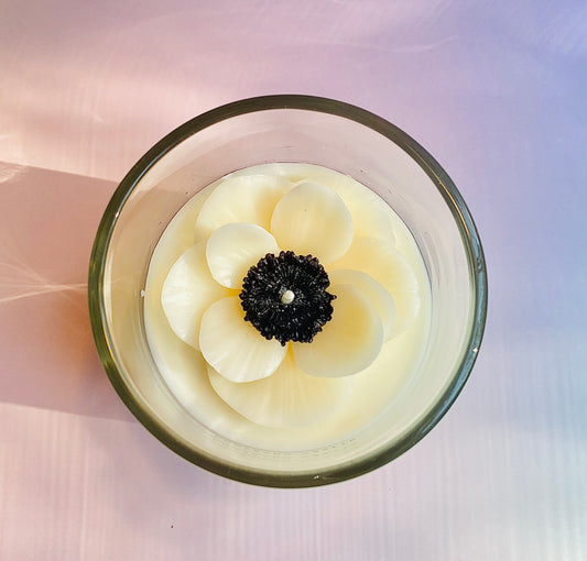 Anemone Flower Container Candle(5oz)