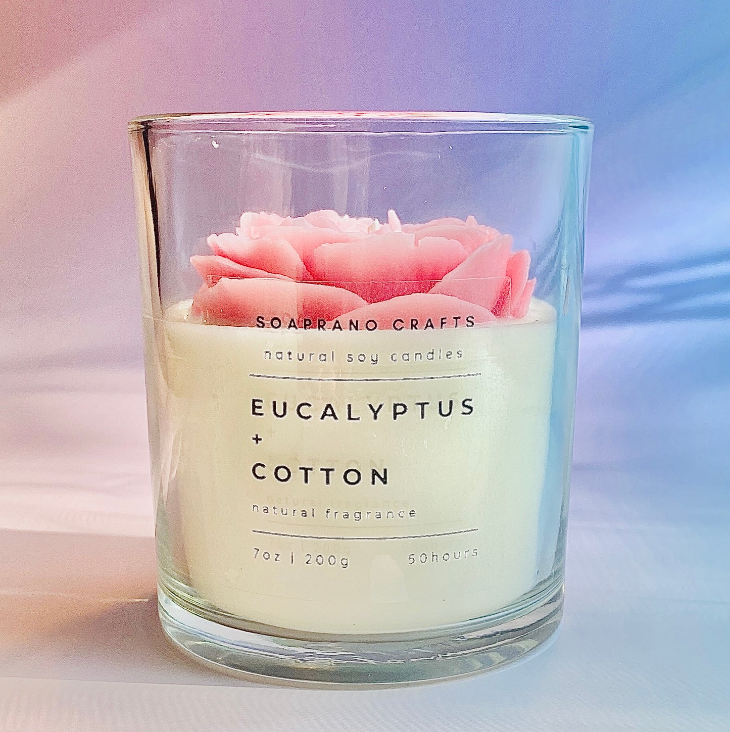 Peach Juliet Rose Container Candle(7oz)