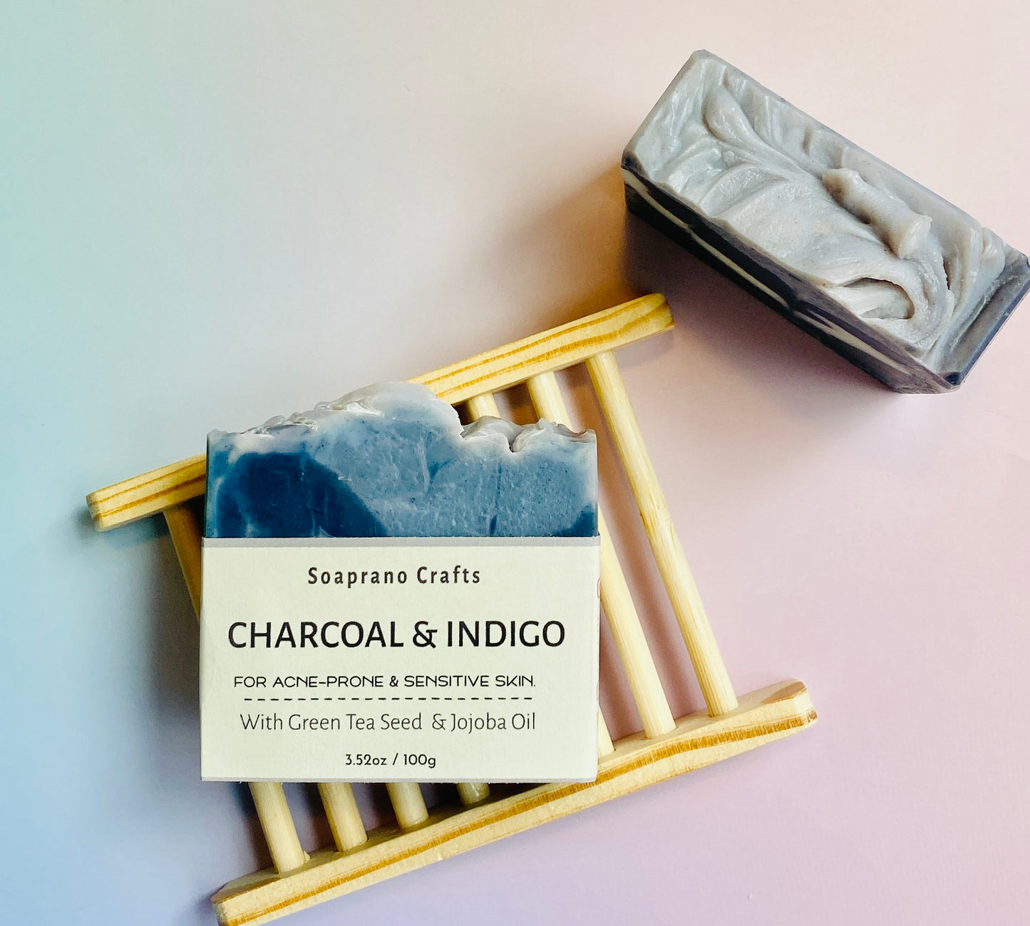 Charcoal and Indigo Natural Facial Soap