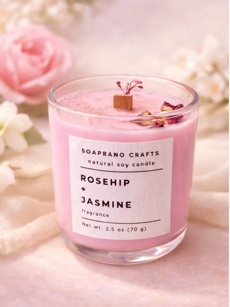 Rosehip Jasmine Candle(2.5oz)