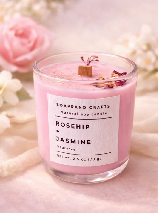 Rosehip Jasmine Candle(2.5oz)